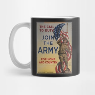 Join The Army For Home And Country - World War I Poster Mug